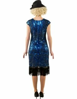 Pailletten Jurk, Blauw -PartyWonders Store pailletten jurk blauw 2