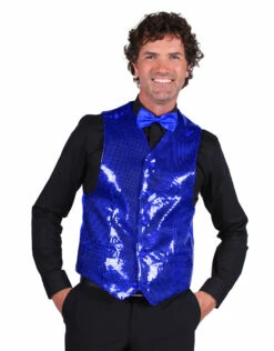 Paillettenvest Heer, Blauw