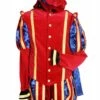 Piet Fluweel Luxe Met Cape "Malaga", Rood-Blauw -PartyWonders Store piet fluweel luxe met cape malaga rood blauw