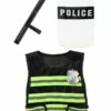 Politieset Hesje, Schild En Wapenstok -PartyWonders Store politieset hesje schild en wapenstok