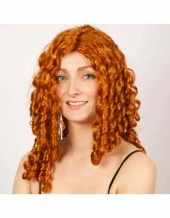 Pruik Fijne Krullen Acajou