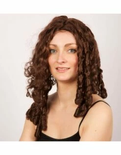 Pruik Fijne Krullen Bruin