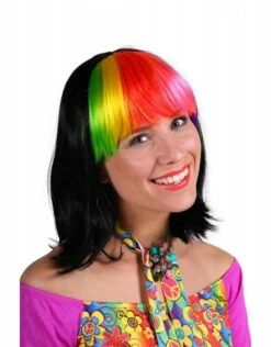 Pruik Luxe Samantha, Mix Van Kleuren -PartyWonders Store pruik luxe samantha mix van kleuren 1