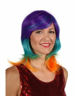 Pruik Luxe Secilia, Mix Van Kleuren