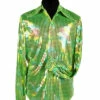 Shirt Disco Heren, Groen 1 Shirt Disco Heren, Groen -PartyWonders Store shirt disco heren groen