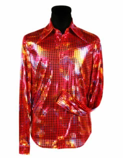 Shirt Disco Heren, Rood