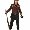 Steampunk Jas Heer, Bruin -PartyWonders Store steampunk jas heer bruin