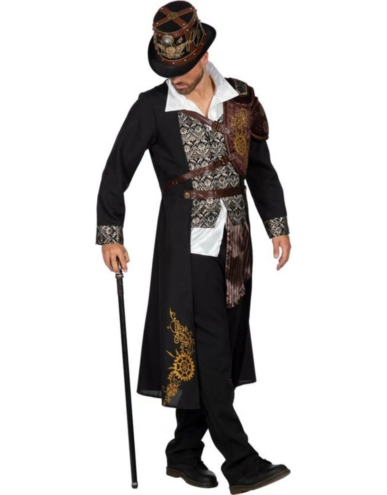 Steampunk Zwart, Heren 4 Steampunk Zwart, Heren - Image 2