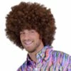 Super Afro Pruik Bruin -PartyWonders Store super afro pruik bruin