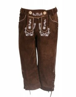 Tiroler Damenhose 3/4 Lang ''inga'', Donkerbruin -PartyWonders Store tiroler damenhose 3 4 lang inga donkerbruin 2