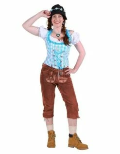 Tiroler Damenhose 3/4 Lang ''inga'', Middelbruin -PartyWonders Store tiroler damenhose 3 4 lang inga middelbruin 4
