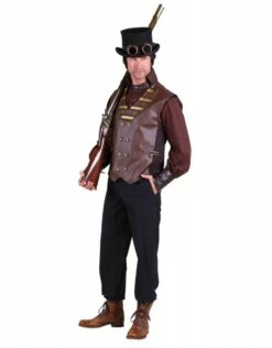 Vest Heer Steampunk ''Cyrus'', Bruin